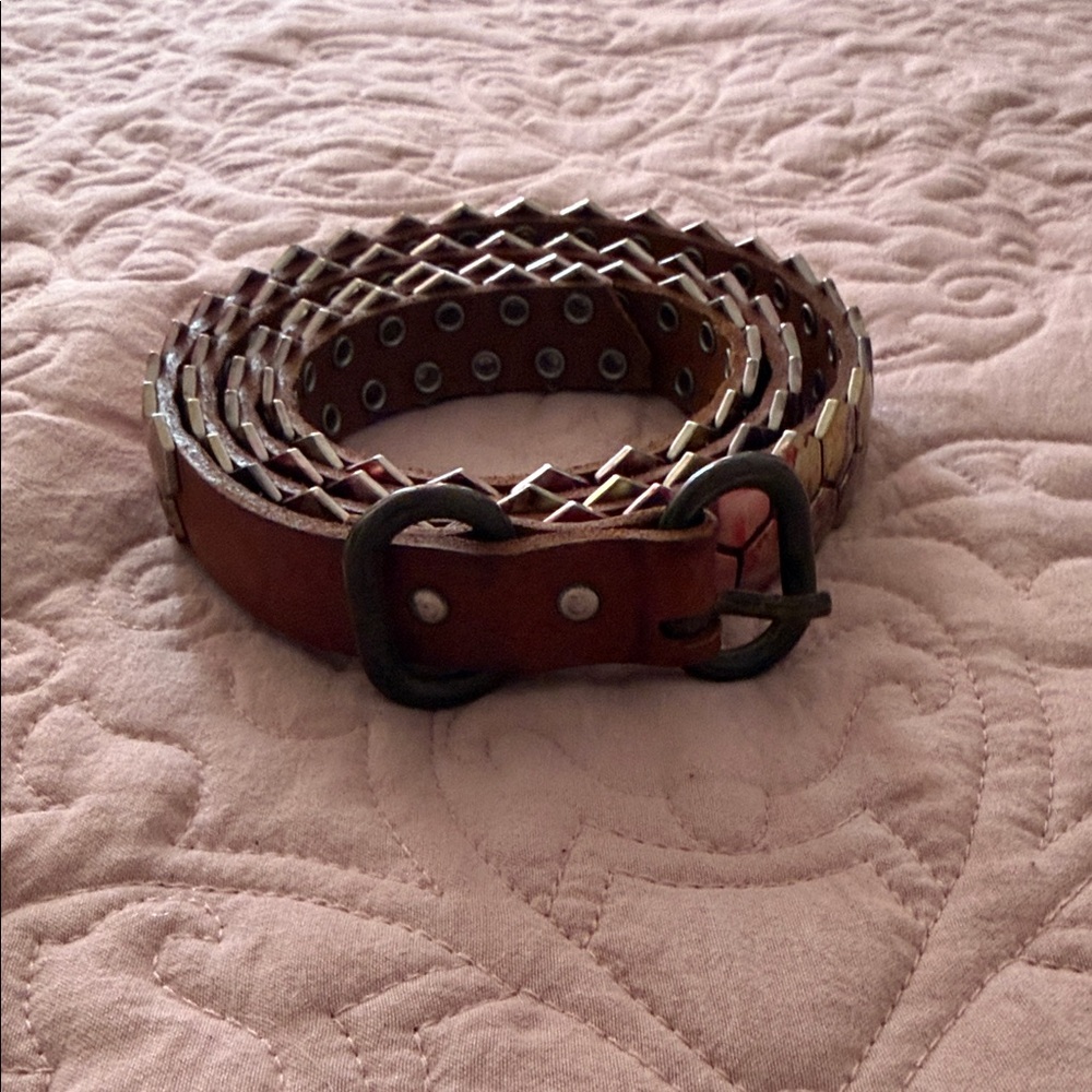 Diesel Multicolor Hexagon Studded Belt
